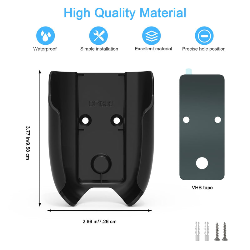 3-in-1 Remote Holder with VHB 3M Adhesive,1/4 Inch Nut for Minn Kota iPilot Trolling Motor Remote (Black)