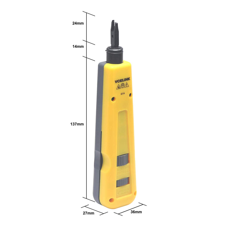 VCELINK Punch Down Impact Tool with 110 and 66 Blades, Network Wire Punch Down Impact Tool Kit, Keystone Impact Terminal Insertion Tools, Network Cable CAT6/CAT5/CAT3 Stripper