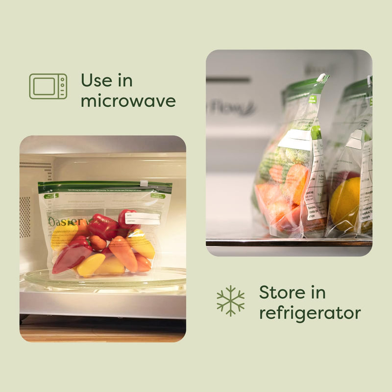 Microwave Steamer Cooking Bags, 50 Count, Healthy Oil-Free Steaming for Vegetables, Fish & More, BPA-Free Steam Cooker Pouch - 7"x10"