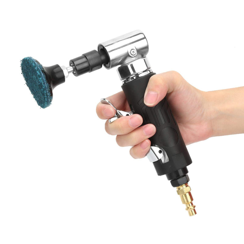Angle Die Grinder, Comfortable Handle Grip 90 Degree 1/4 Air Grinder, Low Noise Pneumatic Angle Die Grinder 20000 RPM for Glass Hardware