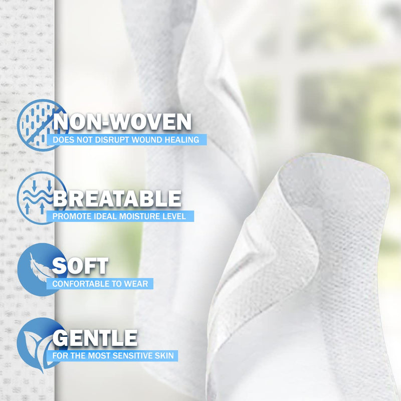 EVERLIT Island Dressing Bordered Gauze | Large Wound Care Bandage with Adhesive Border| Sterile, Soft & Highly Absorbent Medical Grade Dressing Pad (4x10 Inch (Pack of 25)) 4x10 Inch (Pack of 25)