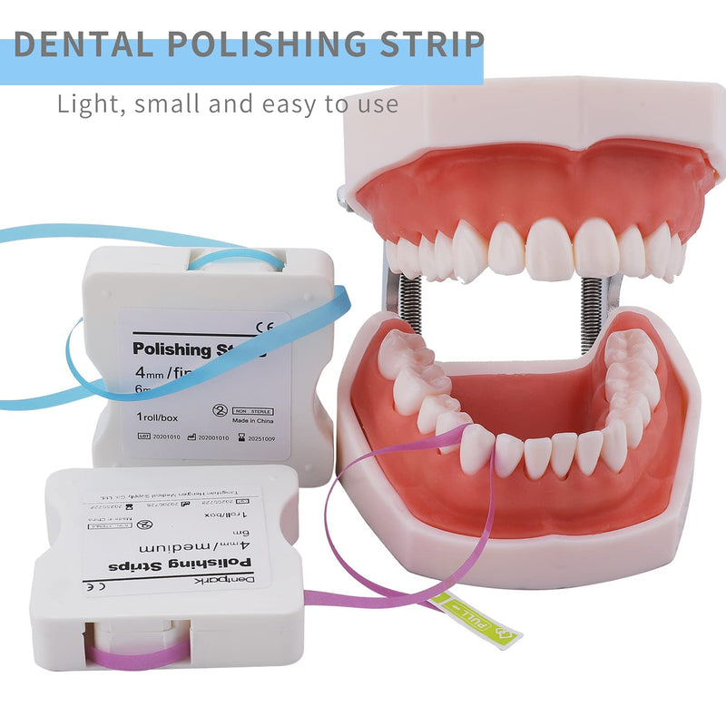 Dental Polishing Strip - Dental File for Teeth Deep Teeth Cleaning Tool Teeth Abrasive Finishing Strip Sanding Grinding Dental Sandpaper 4mm x 6M Rde