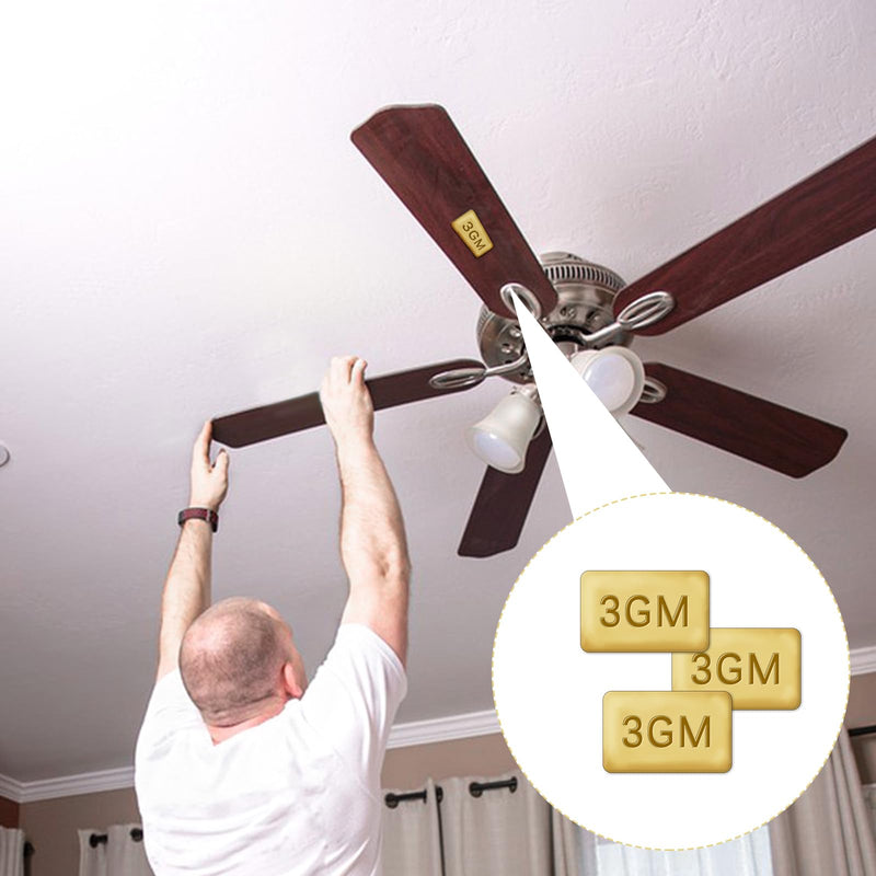 8PCS Ceiling Fan Blade Balancing Kit Including Fan Balancing Clips and 6pcs Metal Self-Adhesive 3G Weight Practical Fan Balance Kit for Ceiling Fan Weight Balancing 2pcs