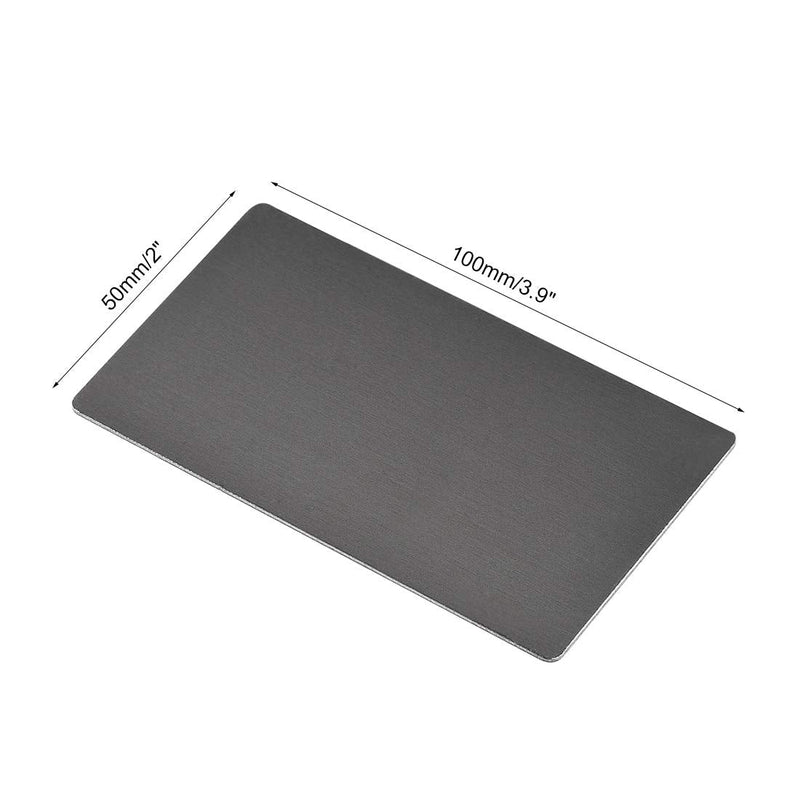 uxcell Blank Metal Card 100x50x1mm Anodized Aluminum Plate for DIY Laser Printing Engraving Black 10 Pcs