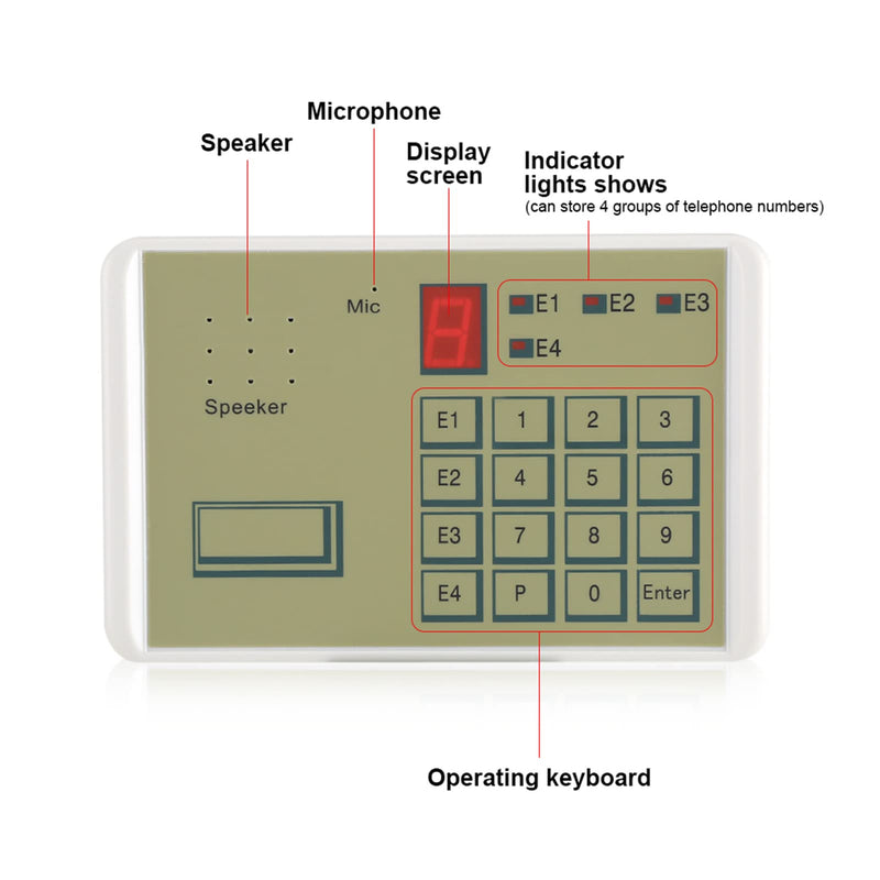 Telephone Voice Dialer, Wired Telephone Voice Auto dialer Burglar Security House Alarm System
