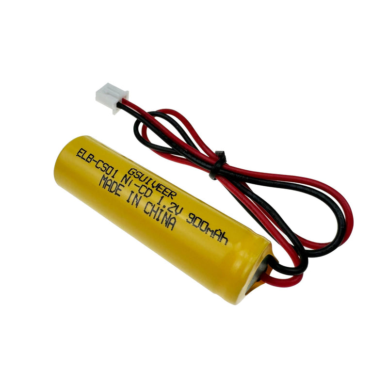 ELB-CS01 1.2 Volt Emergency Exit Battery Ni-CD 1.2v 900mAh Exit Sign Light Batteries Compatible with Unitech AA900mAh OSA268 ELB CS01 Lithonia EXR LED EL M6 Custom-322 (6 Pack)