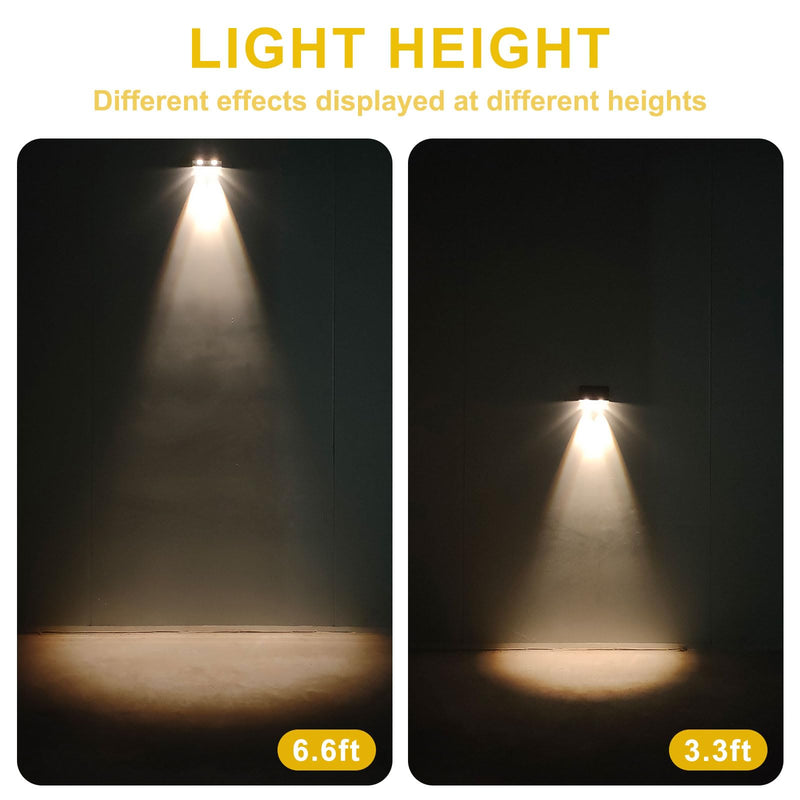 Solar Wall Lights Outdoor 3000K Warm White Downlights Waterproof LED Dusk to Dawn Solar Lights for House Number, Patio, Porch, Address Sign(2Pack, Downlight) 2-Pack