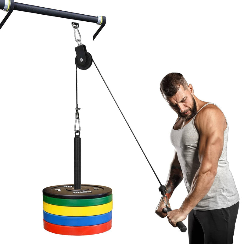 Silent Pulley 360 Degree Rotating Gym Cable Pulley Equipment Wheel with Hanging Straps and Carabiner 3.54 in Snatch Rigging Blocks Pulley Cable Machine Attachment DIY Attachment Lifting Blocks