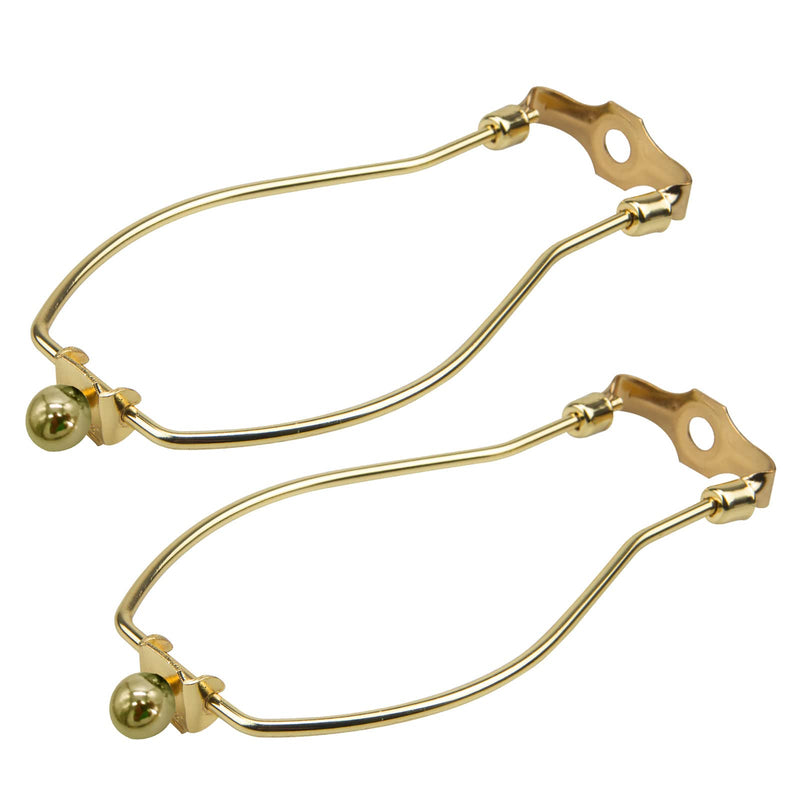 Lamp Harp, Detachable Lamp Shade Harp Holder, Used for Floor Lamps and Table Lamps, Wall Lamps, Etc, 2sets of Heavy-Duty Lampshade Holders, Chandelier, Gold (6 Inch) 6 Inch