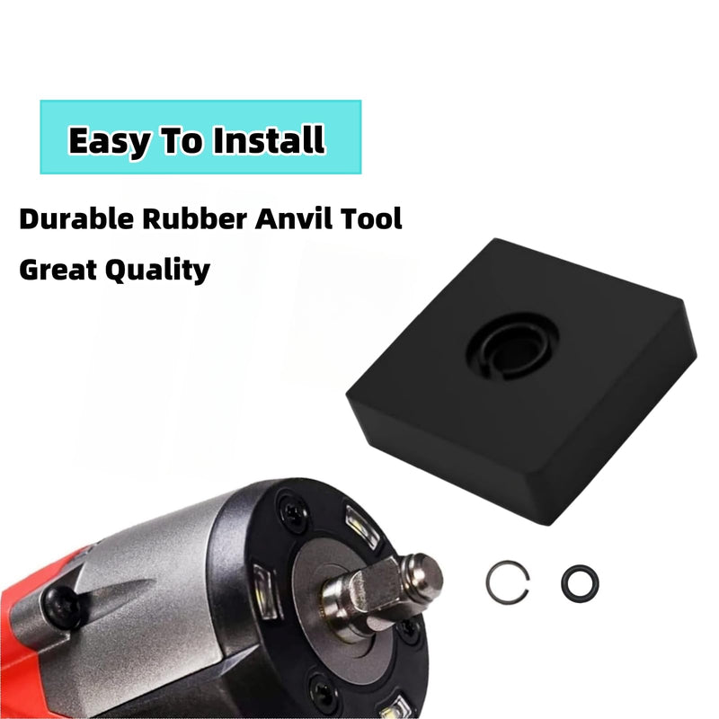 (6+6 Sets) 1/2” and 3/8" Impact Retaining Ring Clip Friction Ring with O-Ring for Mmiwauukiiii Electric/Pneumatic Type Impact Wrench, Retainer Ring Anvil Install Tool Included