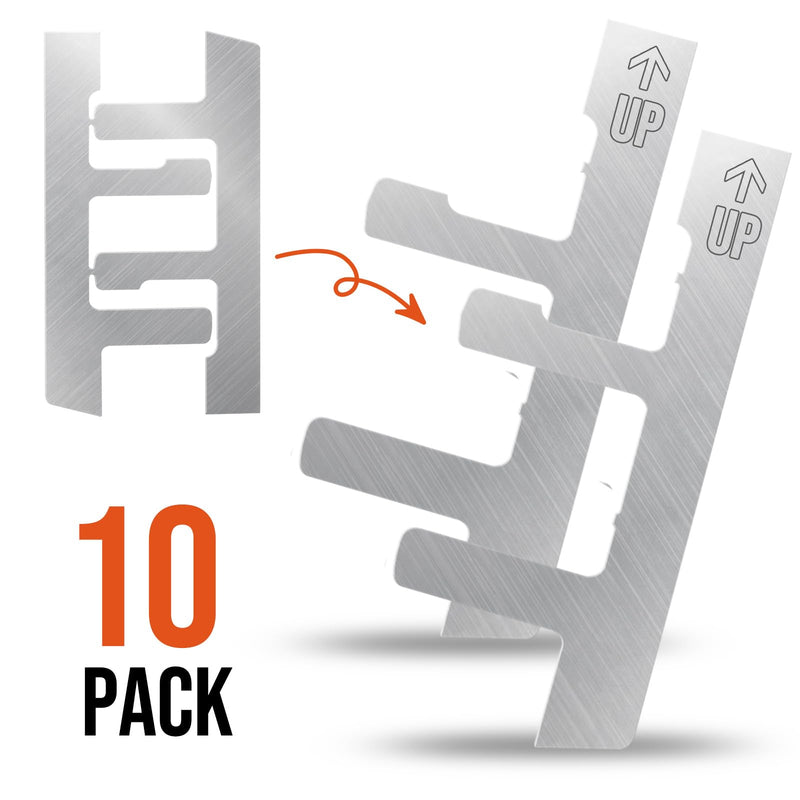 10 Pack Switch Box Support Electrical Box F Clips Box Mounting Straps Grip-Lock Old Work Switch Box Straps and Support for Use with Boxes with Plaster Ears (10 pcs) 10 Pieces
