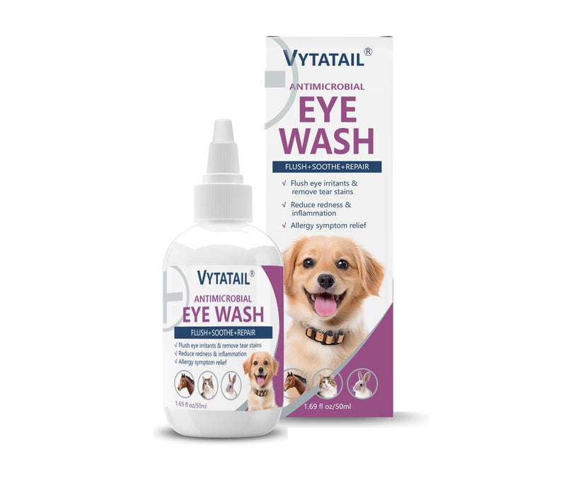 Dog and Cat Eye Wash | Gentle Eye Drops for Dogs and Cats to Flush and Soothe, Tear Stain Cleaner, Hydrating Formula for Pets 45ml