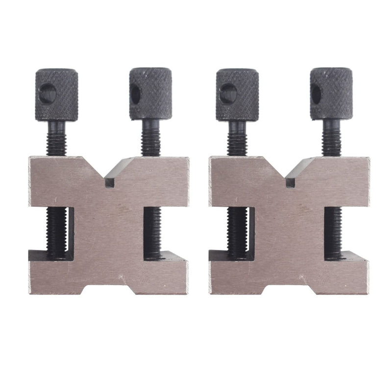 Multi-Use V-Block 1-3/8 in x 1-3/8 in x 1-3/16 in V-Block and Clamp Hardened Steel Machinist Set