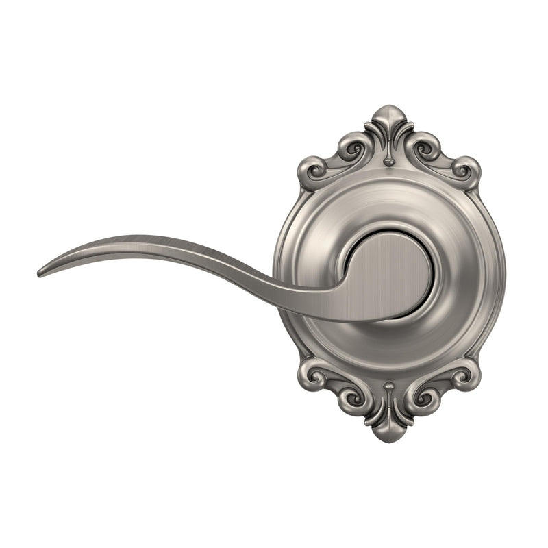 SCHLAGE Trim with SCHLAGE Hall and Closet Lever, Satin Nickel (F10 ACC 619 BRK)