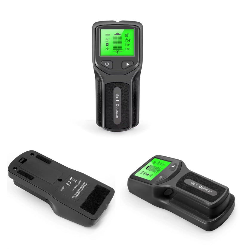 Stud Finder Wall Scanner - 5 in 1 Stud Detector with Intelligent Microprocessor Chip and HD LCD Display, Stud Sensor Beam Finders for Center and Edge of Wood AC Wire Metal Joist Pipe