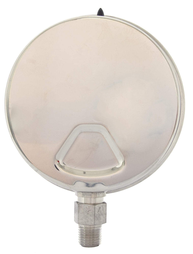 4" All Stainless Steel Oil Filled Pressure Gauge - 1/4" NPT Lower Mount 160PSI ['0-160PSI']