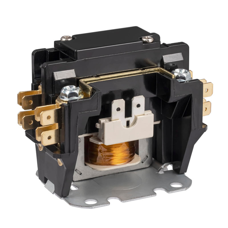 1 Pole 30 Amp 24 VAC Coil AC Contactor 1P 30A 24V 50/60Hz AC Motor Contactor Replacement for HN51KC024 Air Conditioner Compressor Condenser Unit Contactors