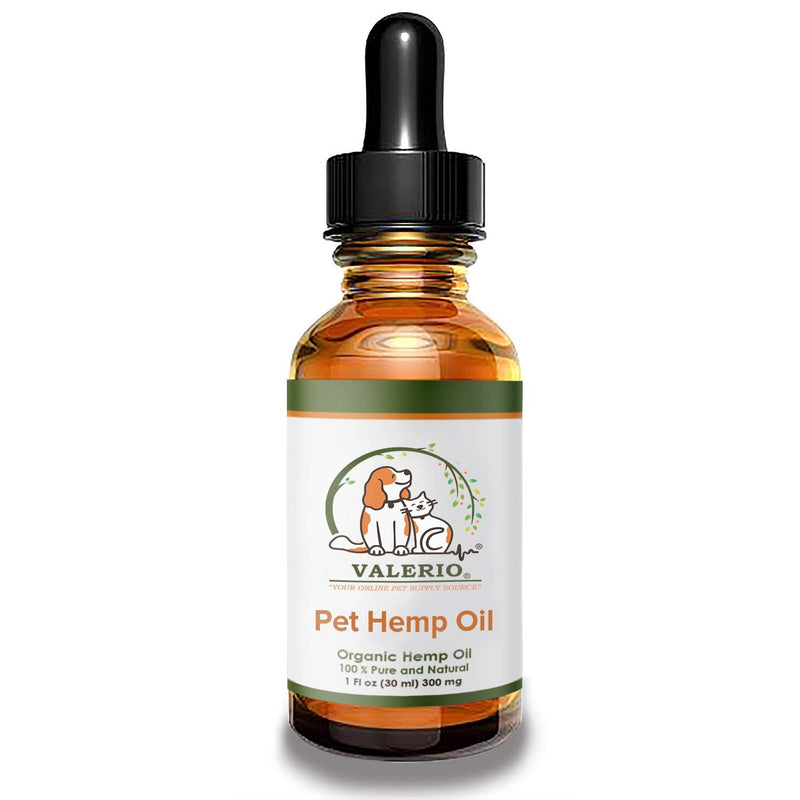Valerio Pets Hemp Oil for Dogs and Cats - 1 Oz - Hemp Oil Drops with Omega Fatty Acids - Hip and Joint Support and Skin Health 1 Pack (1oz)