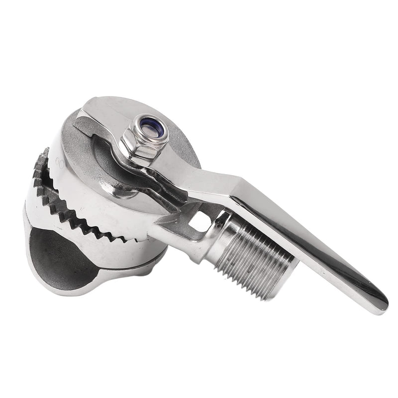 Marine Antenna Mount, High Strength 316 Stainless Steel Antenna Mount Adjustable Base Mounts Ratchet Fit for 7 to 8 to 1in Rails