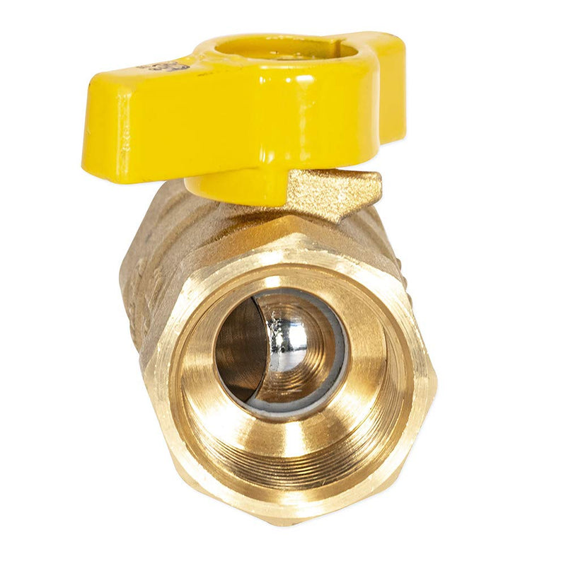 Eastman 3/4 Inch FIP Straight Gas Ball Valve with 1/4-Turn Handle, Brass Plumbing Fitting, 60011 3/4 in.