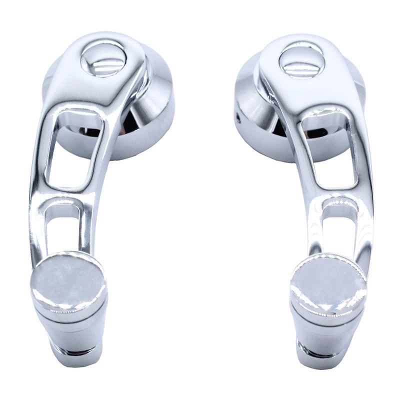 1 Pair Left & Right Window Crank Handle Kit Chrome Billet Aluminum 4 1/4" Window Handles Fits for Hot Rod Chevy Ford Chrysler Silver