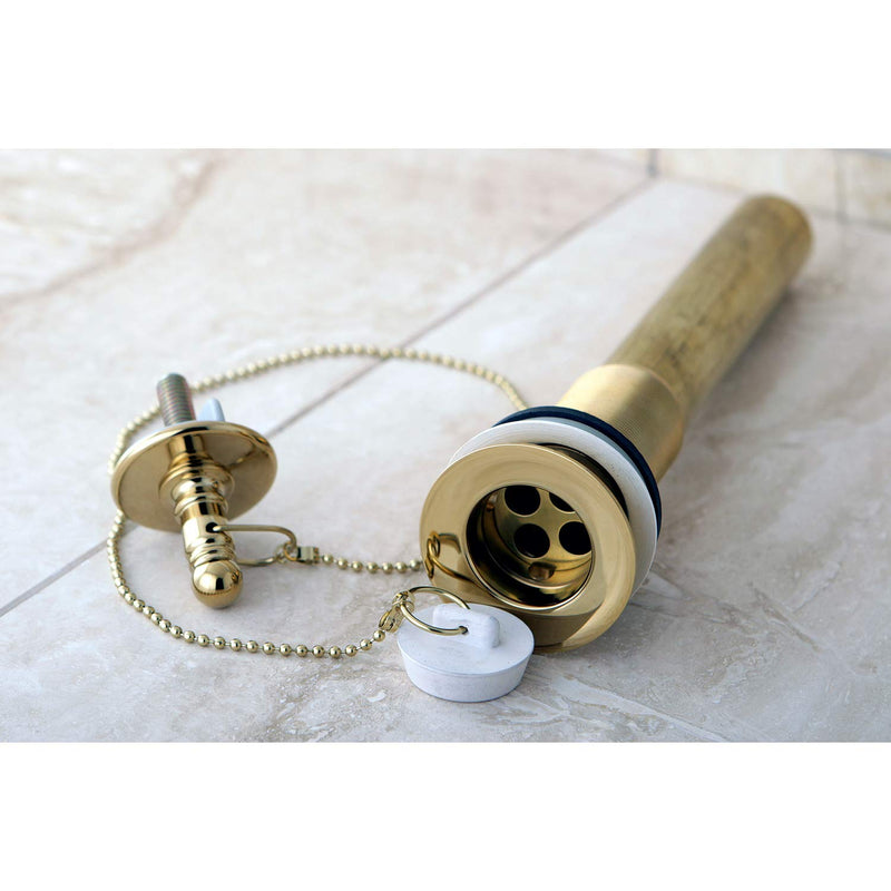 Kingston Brass CC1002 Concord 20 Gauge Pull-Out Lavatory Drain with Stopper, 2-5/16", Polished Brass