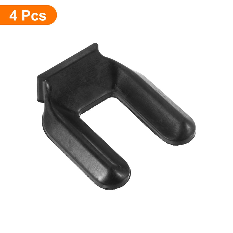 uxcell Wheel Stoppers, 4 Pcs 7.5cm Furniture Stopper Furniture Wheel Caster Cups Rubber Non-Slip Foot Mats Bed Caster Stoppers for Sofas Beds Hard Floors, Black