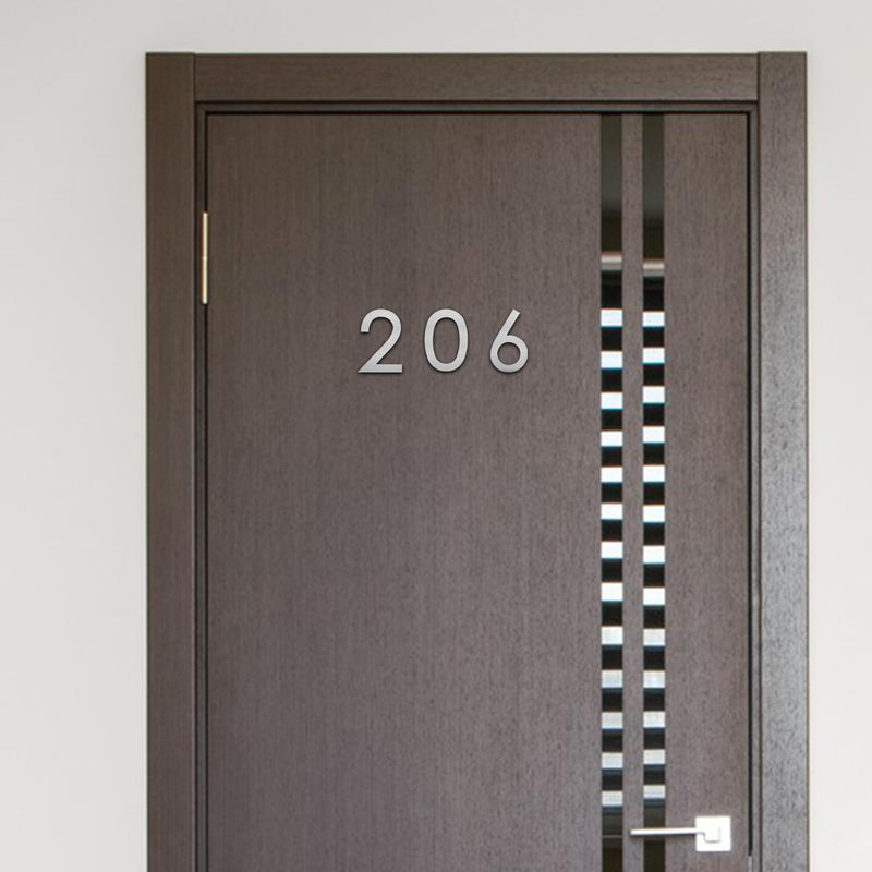 3 Inch Modern House Numbers, Brushed Silver Mailbox Number,Stainless Steel Material,Self-adhesive Number Door Numbers for Apartments Office (1) 1