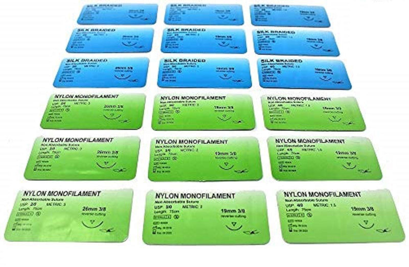 w Suturing Guide E-Book,[Large Case Large Pad & Variety of Sutures w Slots] 4th Gen Pad, Tools Suture Needles by Medical Professionals for Residents Med Dental Vet School Students