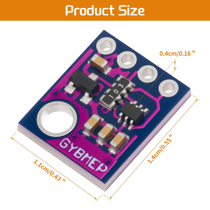 4pcs BME280 5V Sensor Module GY-BME280-5 Atmospheric Pressure Sensor Temperature Humidity Sensor I2C Interface Compatible with Arduino