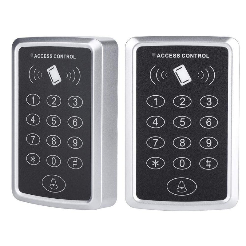 Door Access Control Keypad, Stand-Alone Password RFID Reader+5PCS Keyfob Keychain for Entry Home Security Access Controller