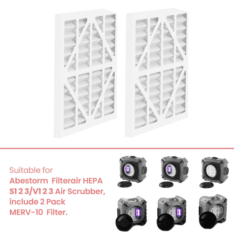 Abestorm 2-Pack MERV-10 Filter for Filteair HEPA V1 V2 V3 / S1 S2 S3 Fresh White