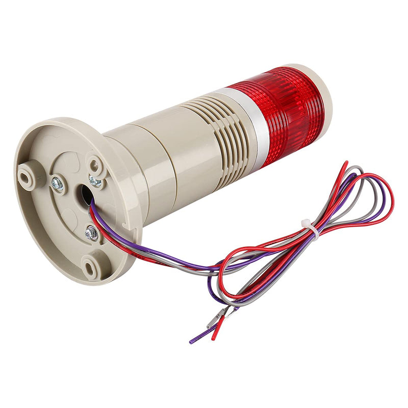 Baomain Alarm Warning Light 220V AC Industrial Buzzer Red LED LTP-502TJ Signal Tower