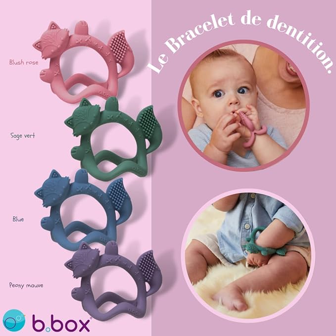 b.box Genuine B.Box Sage Wrist Teething Silicone Baby Shower Top Dishwasher Safe - NewNest Australia