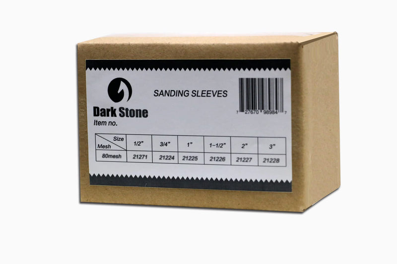 Dark Stone Sanding Sleeves for Spindle Sander 4-1/2" Length (80 Grit, 1/2“) 80 Grit 1/2“