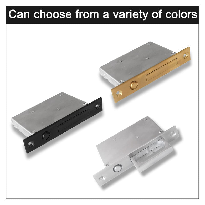 Pocket Door Edge Pull - Sliding Door Pull Handles Hardware,Pockets Hidden On The Side Pop-up Door Handles,Pull Ring is Larger and Easier to Use Black 1 Pack