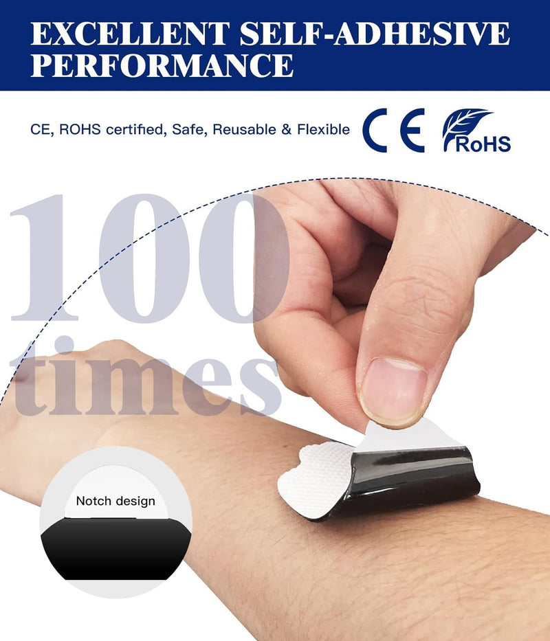 20 Pack Large TENS Unit Electrodes Pads, Upgraded Self-Adhesive Latex-Free Non-Irritating TENS Electrode Patches with Standard 3.5mm Snap-on Connector, Compatible with Belifu, Brilnurse TENS White-20 Pads