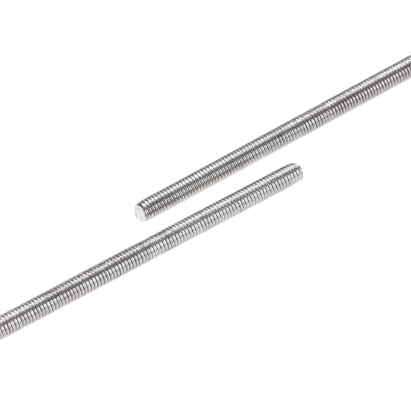 uxcell 5Pcs M3 x 250mm Fully Threaded Rod 304 Stainless Steel Right Hand Long Screws Threads Used for Screw into Hangers and U-Bolts