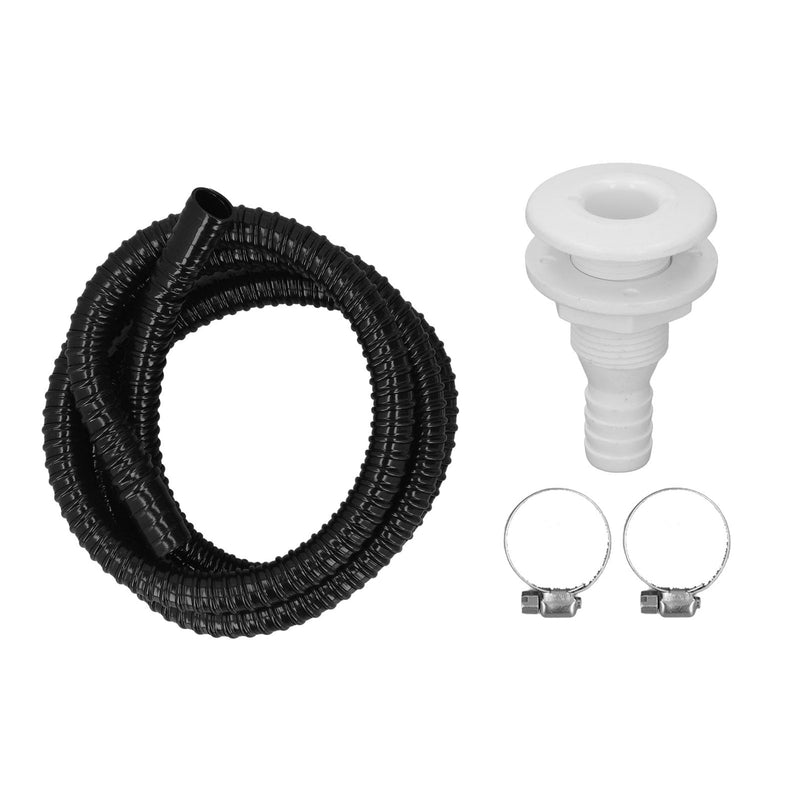Acouto Bilge Pump Installation Kit Bilge Pump Hose 3/4 Inch 6.7ft Bilge Pump Plumbing Kit with Hose Clamps and Thru Hull Fitting