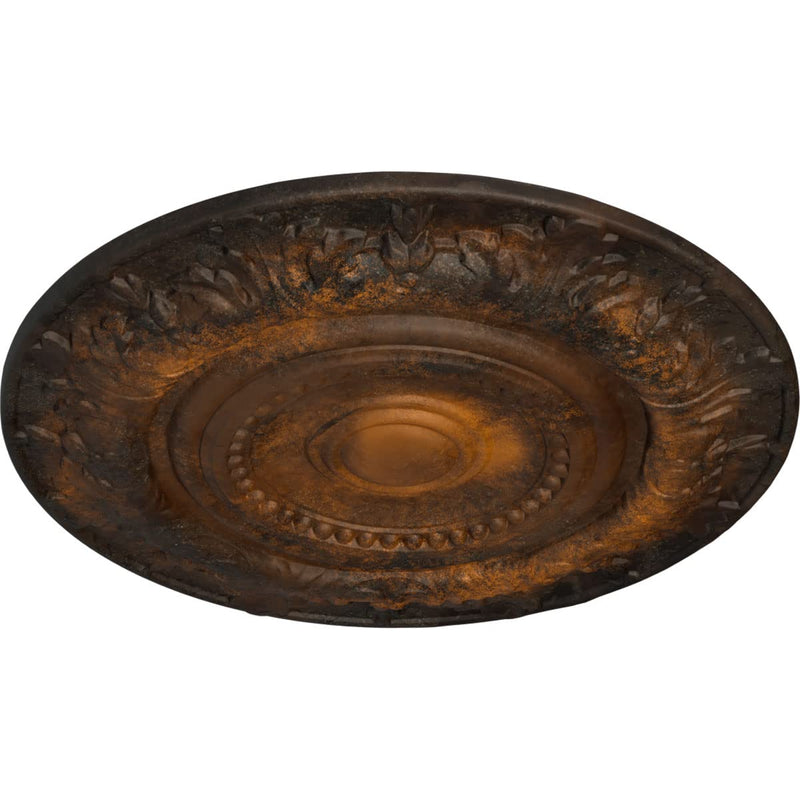 Ekena Millwork CM20BXRUS Biddix Ceiling Medallion, Rust Rust (Metallic Series)