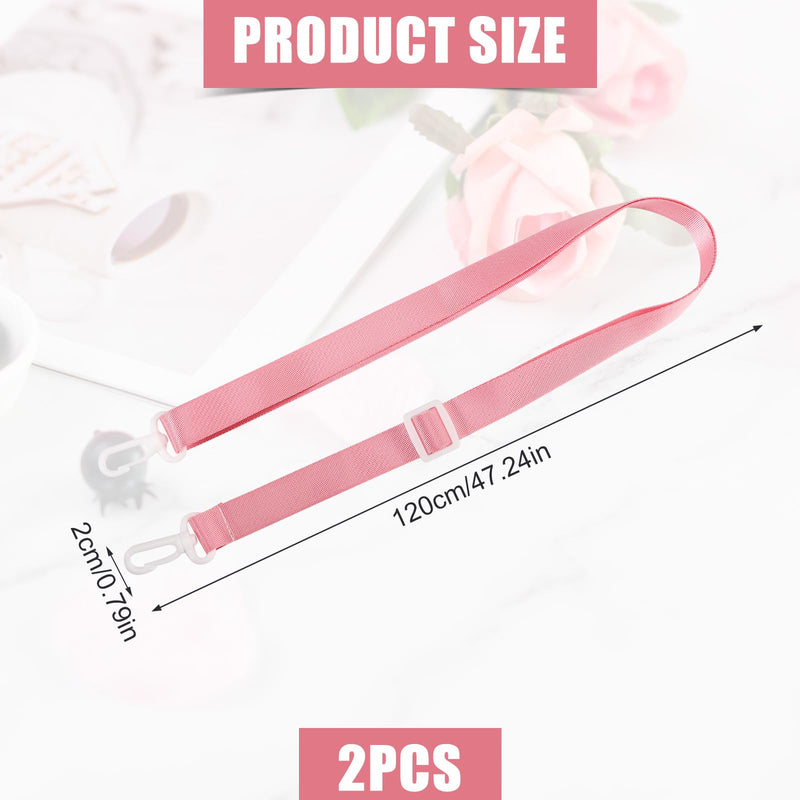 2pcs Shower Lanyard with 2 Hooks for Mastectomy Drain Holder, Pink Post-Mastectomy Must Haves Mastectomy Gifts for Women Drainage Bulbs After-Surgery Recovery Management Rope Clips Accessories