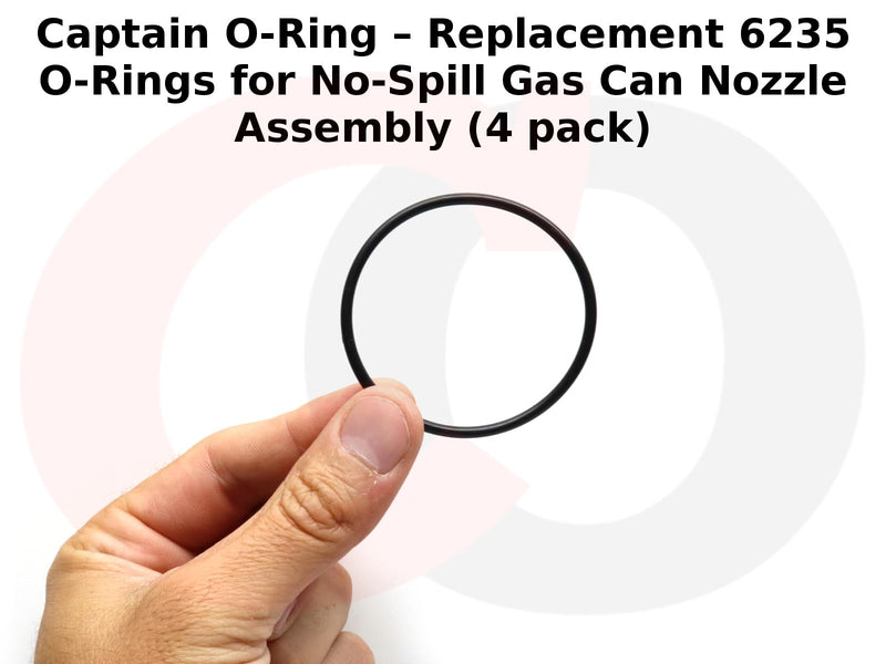 Captain O-Ring – Replacement 6235 O-Rings for No-Spill Gas Can Nozzle Assembly (4 pack)