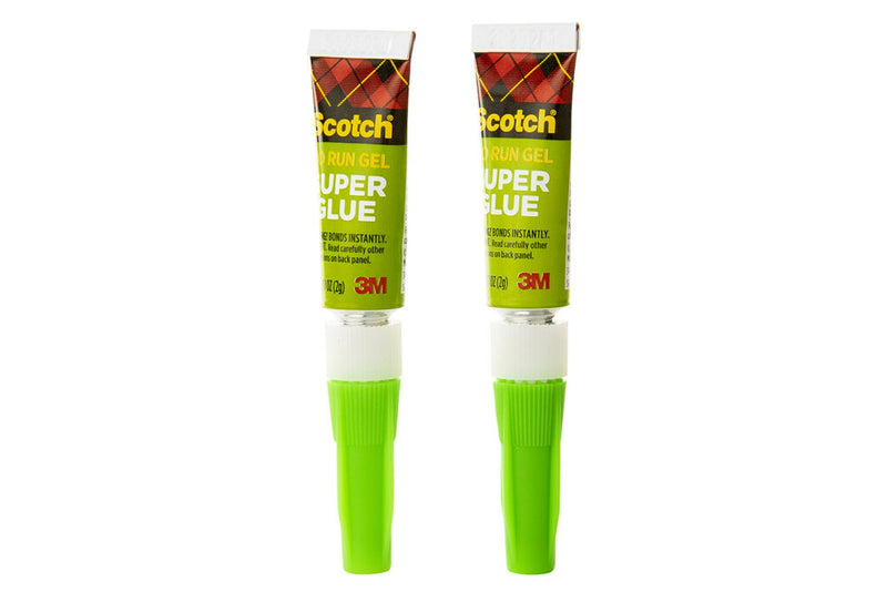 Scotch Super Glue Gel, .07 oz, 2-Pack, Dries Quickly with a Permanent Hold (AD112)