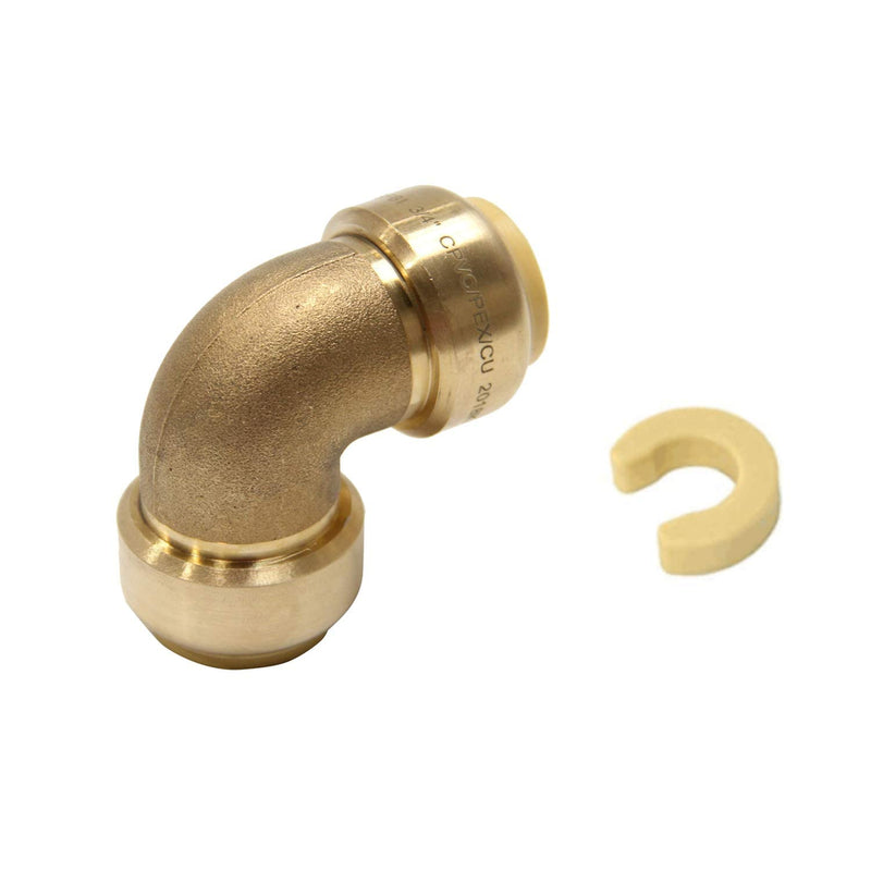 10piece EFIELD 1/2 Inch Elbow Push-Fit Fitting to Connect Pex, Copper, CPVC Pack of 10