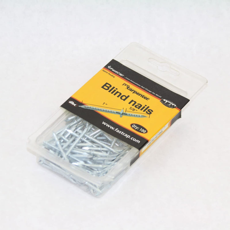 FastCap Blind Nail Kit with 100 Nails (1" x 5/8") | Designed for Invisible Fastening, Achieve a Flawless Finish with No Visible Holes or Putty Required, 00973