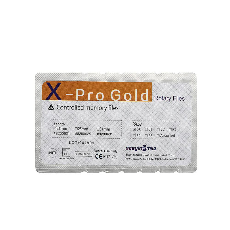 Dental Endodontic Endo Files X-Pro Gold Taper NITI Rotary Tip Endo Motor Root Canal Assorted 25mm