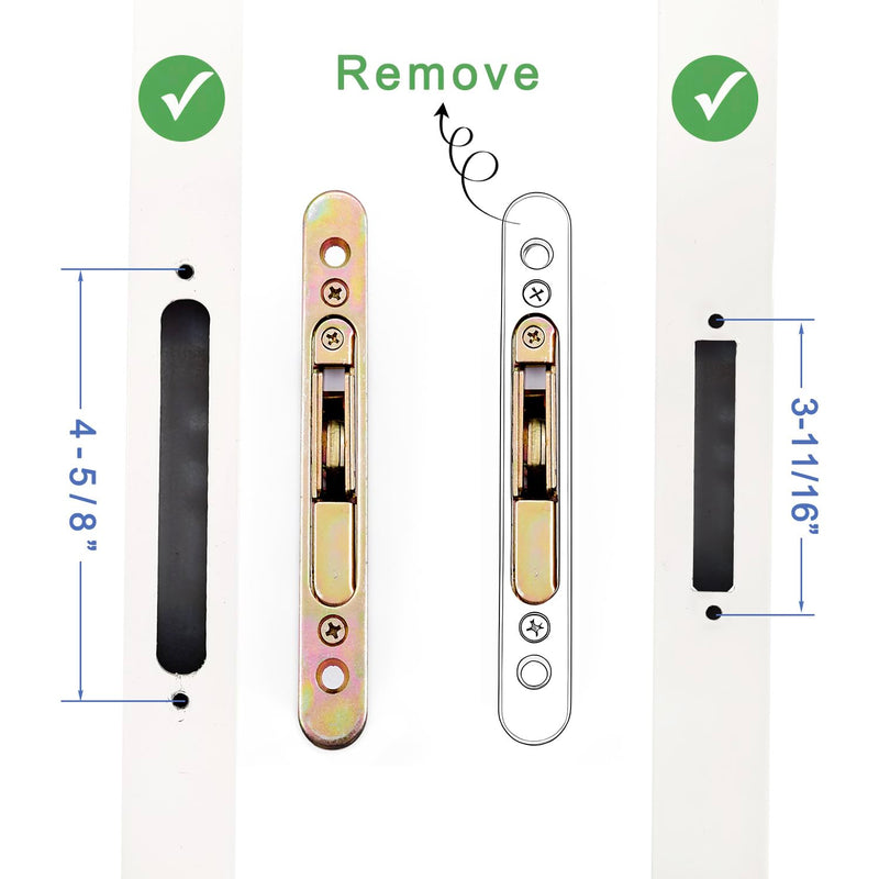 Sliding Glass Patio Door Handle Set with Mortise Lock and Key Cylinder, Offset Thumbturn Fits Door Thickness from 1-1/2" to 1-3/4", 3-15/16” Screw Hole Spacing, Non-Handed (DCSM-2320) DCSM-2320