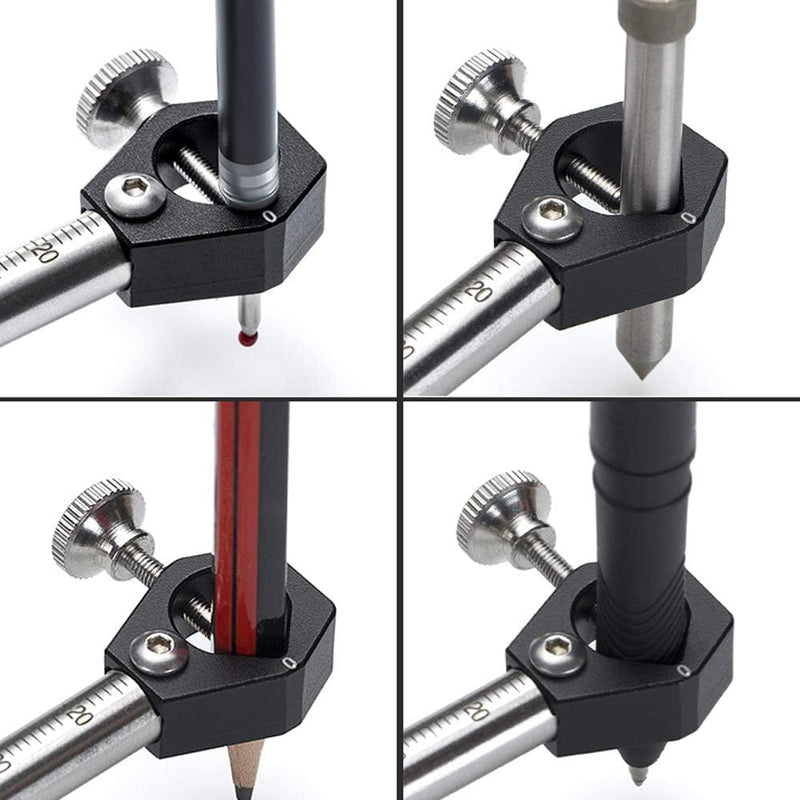 HONGDUI Wheel Marking Gauge, 0-5.7" (0-145mm) Adjustable Wood Scribe Tool, Precision Parallel Line Scriber for Woodworking