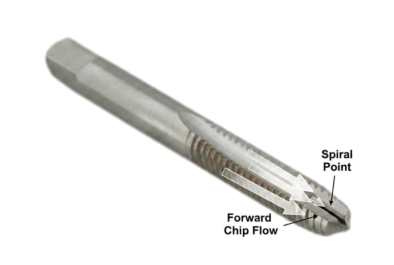 Accusize Spiral Point Tap 1/4-20NC H3 HSS 2-Flute, 10 Pc Set | ANSI Ground Plug Tap, Right-Hand Cut, Bright Finish, 2-1/2 in OAL, 1 in Thread Length, SPT-1/4-20x10