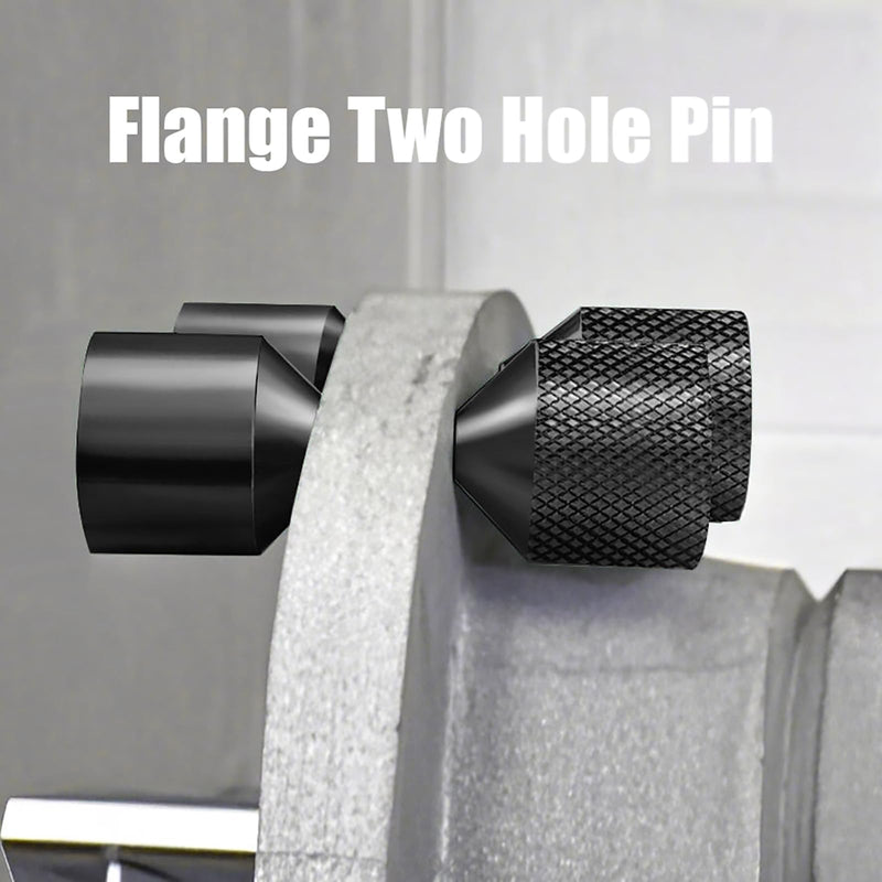 2 Pcs Aluminium Flange Two Hole Pins Set - 1-5/8'' Diameter Alignment Pin Black 1-5/8''